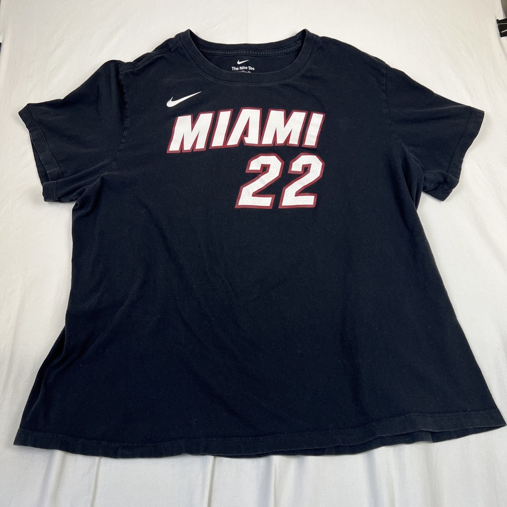Nike Miami Heat Jimmy Butler 22 NBA T-Shirt Mens XXL Black Short Sleeve Tee